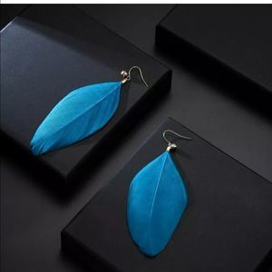Feather Turquoise Earrings